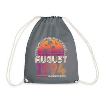 Août 1994 Vintage Anniversaire Cadeau Rétro - Sac de sport léger - gris - Devant
