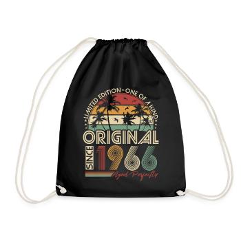 Vintage 1966 Vintage Anniversaire Rétro Cadeau - Sac de sport léger - noir - Devant
