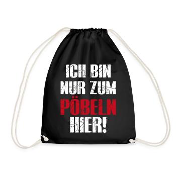 Je ne suis ici que pour m’amuser - Sac de sport léger - noir - Devant