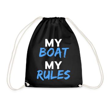 Mon bateau mes règles. Règles du capitaine de navire à voile - Sac de sport léger - noir - Devant