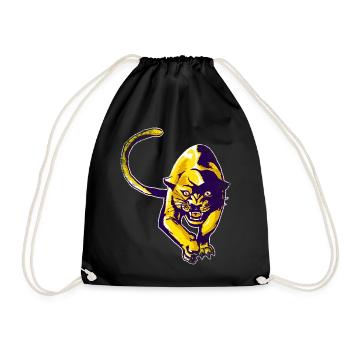 Panthère dorée - Sac de sport léger - noir - Devant