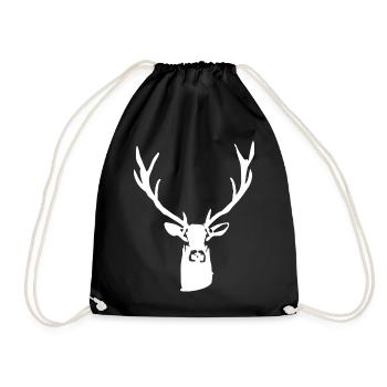 cerf noble - Sac de sport léger - noir - Devant