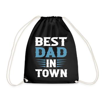 Best Dad in Town - Turnbeutel - Schwarz - Vorne