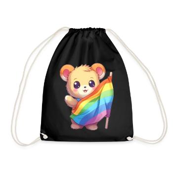 Love is a Bear Necessity - Drawstring Bag - black - Front