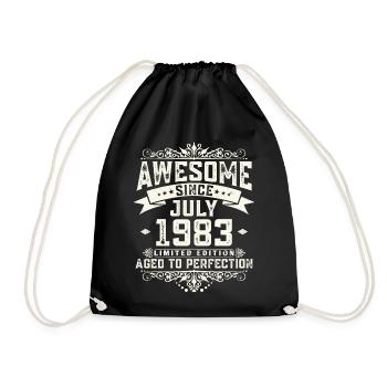 Juillet 1983 Vintage Vintage Retro Birthday - Sac de sport léger - noir - Devant
