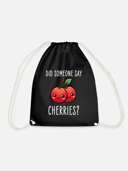 Cerises Kawaii - Sac de sport léger - noir