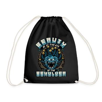 Dungeons And Dragons Beauth Is In Eye Of Beholder - Drawstring Bag - black - Front