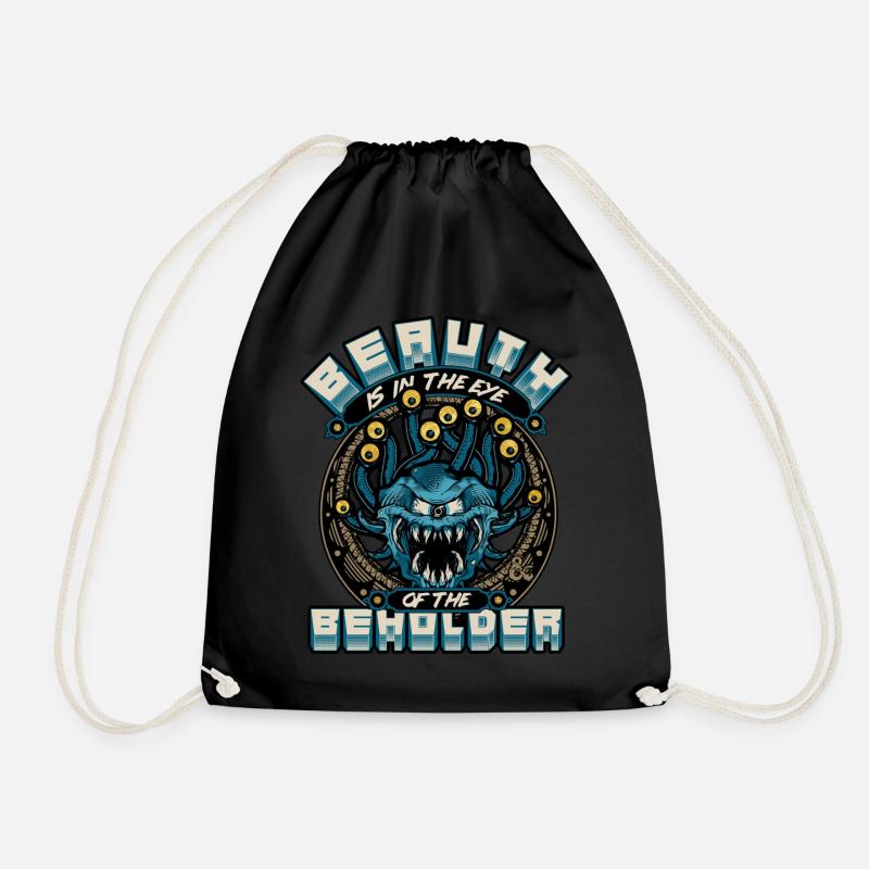 Dungeons And Dragons Beauth Is In Eye Of Beholder - Drawstring Bag - black