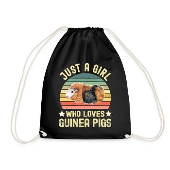 Guinea pig - Drawstring Bag - black - Front