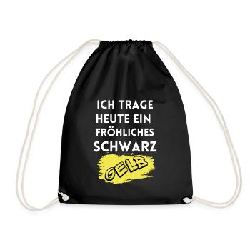 Je porte un Dortmund noir et jaune joyeux - Sac de sport léger - noir - Devant