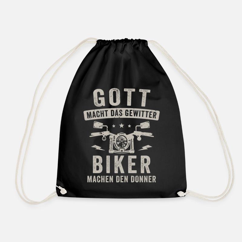 Motorrad Biker machen Donner Motorradfahrer - Turnbeutel - Schwarz