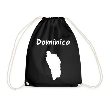 Dominica Karibik Insel Urlaub Idee - Turnbeutel - Schwarz - Vorne