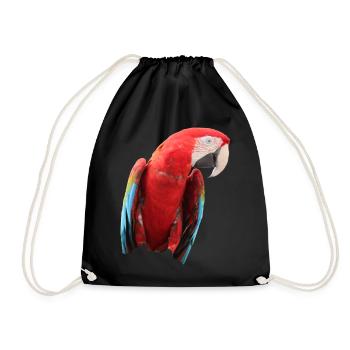 Papageien Vogel T-shirt Geschenk - Turnbeutel - Schwarz - Vorne
