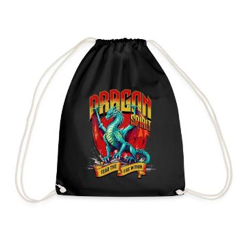 Dragon, Fantasy, Magic, Mysticism, Creature, Fable, Animal - Drawstring Bag - black - Front