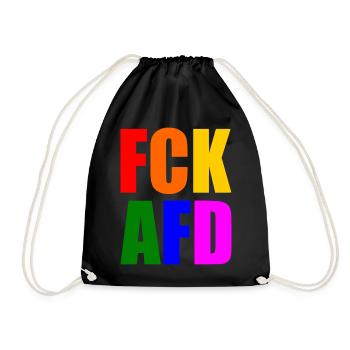 Fck afd - Turnbeutel - Schwarz - Vorne