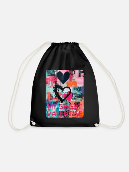 VALENTINSTAG - MY SWEET VALENTINE - Turnbeutel - Schwarz