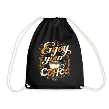 Kaffee Kaffeeliebhaber Kaffeetasse Koffein Getränk - Turnbeutel - Schwarz - Vorne