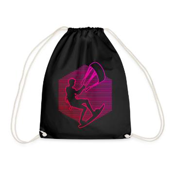 Femmes Kiting Kitesurf Kitesurfeur Hommes - Sac de sport léger - noir - Devant