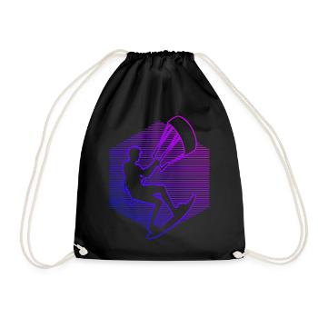 Kitesurfeur Femmes Kitesurf Kiting Hommes - Sac de sport léger - noir - Devant