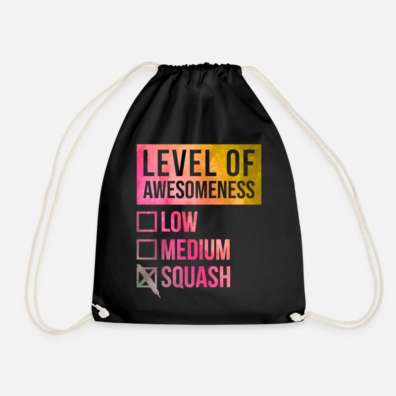 Squash - Drawstring Bag - black