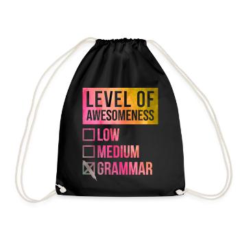grammaire - Sac de sport léger - noir - Devant