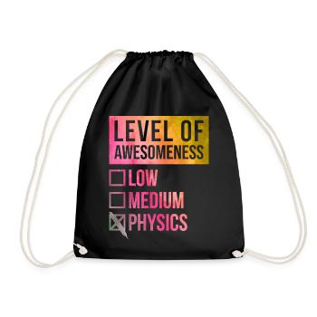 Physics - Drawstring Bag - black - Front