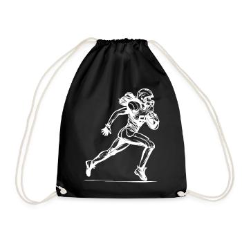 Female American footballer - Drawstring Bag - black - Front