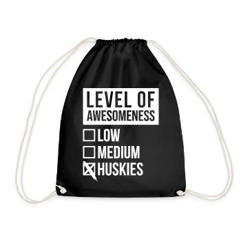 Husky Husky Husky - Drawstring Bag - black - Front
