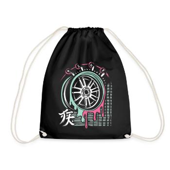 JDM Drift Rim – Tuning & Racing Art - Sac de sport léger - noir - Devant