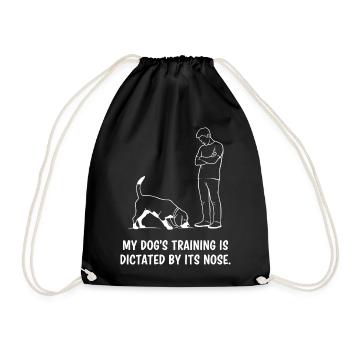 Dog training by nose - Drawstring Bag - black - Front