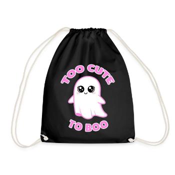 Trop mignon pour huer - Doux fantôme kawaii - Sac de sport léger - noir - Devant