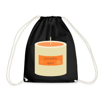 Pumpkin Spice Candle  - Drawstring Bag - black - Front