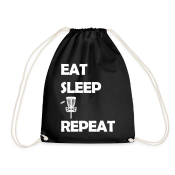 Eat Sleep Disc Golf Répéter Disc Golf Tendance Sport - Sac de sport léger - noir - Devant