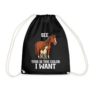 Humor Horse Rider Riding - Drawstring Bag - black - Front