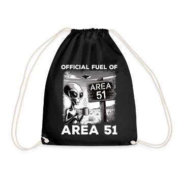 Lustige Area 51 Außerirdische UFO Kaffee Liebhaber - Turnbeutel - Schwarz - Vorne
