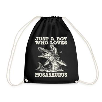 Juste un garçon qui aime le raton laveur Mosasaurus - Sac de sport léger - noir - Devant
