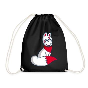 White and Red Fox Manga - Turnbeutel - Schwarz - Vorne