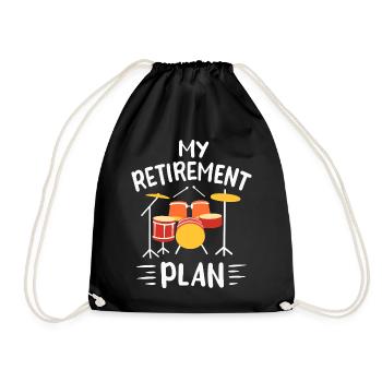 Mon plan de retraite Batteur drôle Conception de batterie - Sac de sport léger - noir - Devant