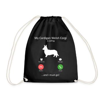 Mon corgi gallois cardigan appelle le chien drôle de maman - Sac de sport léger - noir - Devant