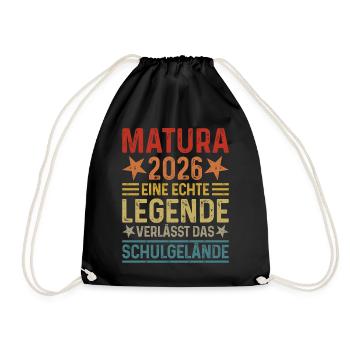 Matura 2026: A legend leaves the school grounds - Drawstring Bag - black - Front