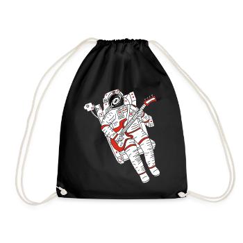 Astronaut guitarist - Drawstring Bag - black - Front