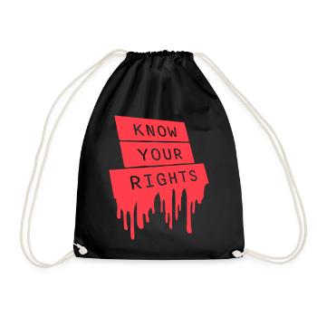 Connaissez vos droits Activisme Justice Liberté - Sac de sport léger - noir - Devant