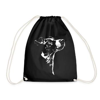 Fox Terrier Silhouette Fox Terrier Dogs Wilsigns - Drawstring Bag - black - Front