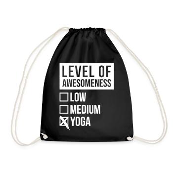 yoga - Drawstring Bag - black - Front