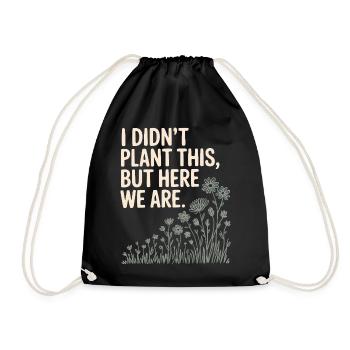 Graphique de citation humoristique sur les plantes - Sac de sport léger - noir - Devant