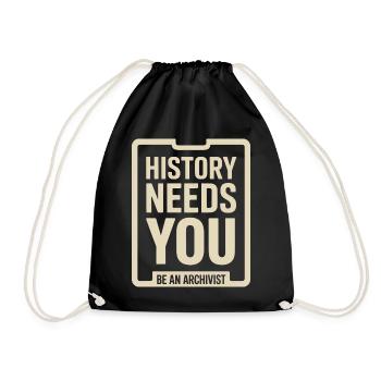 L’histoire a besoin de vous : soyez archiviste - Sac de sport léger - noir - Devant