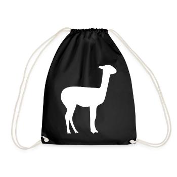 Lama - Turnbeutel - Schwarz - Vorne