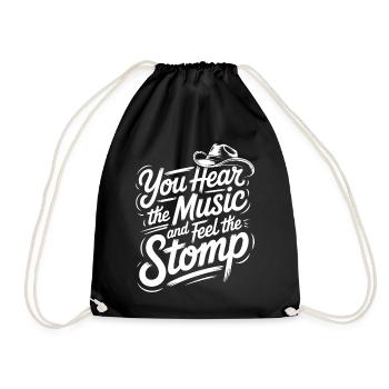 Country Line Dance Music Vibe - Drawstring Bag - black - Front