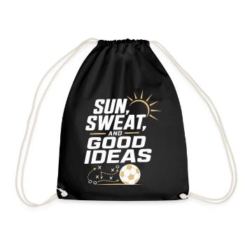 Soleil, sueur et bonnes idées - Sac de sport léger - noir - Devant