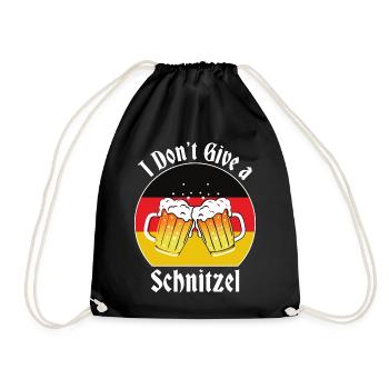 i Don't Give a Schnitzel - Turnbeutel - Schwarz - Vorne